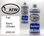 Preview: Fiat, Biano (Wheel), KW3-W: 400ml Sprühdose + 400ml Klarlack - Set, von ATW Autoteile West.